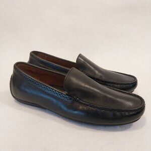 Polo Ralph Lauren Driving Loafer Shoes Mens 8.5 D Black Leather Casual Preppy